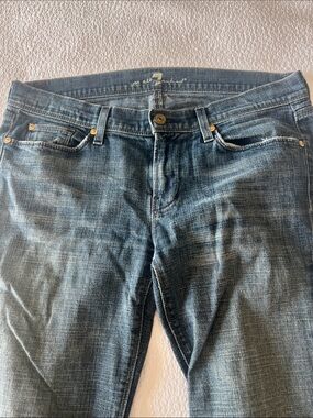 7 For All Mankind Women's Straight Leg Jeans - Blue Wash